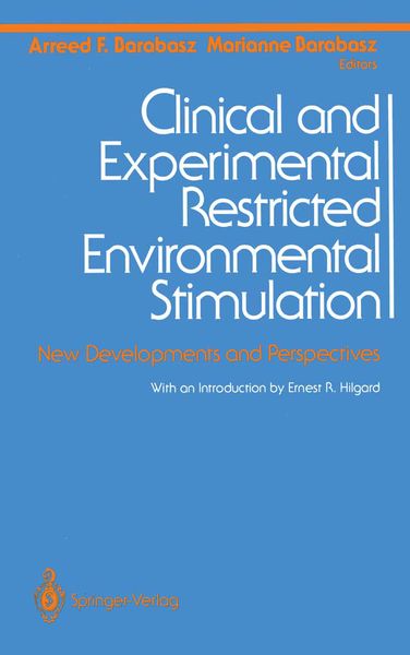 Produktbild: Clinical and Experimental Restricted Environmental Stimulation
