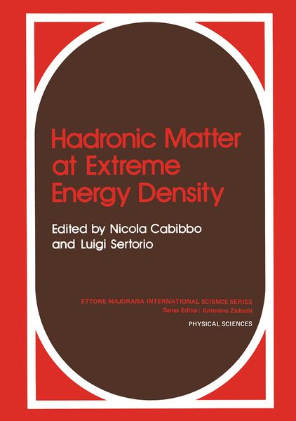 Produktbild: Hadronic Matter at Extreme Energy Density