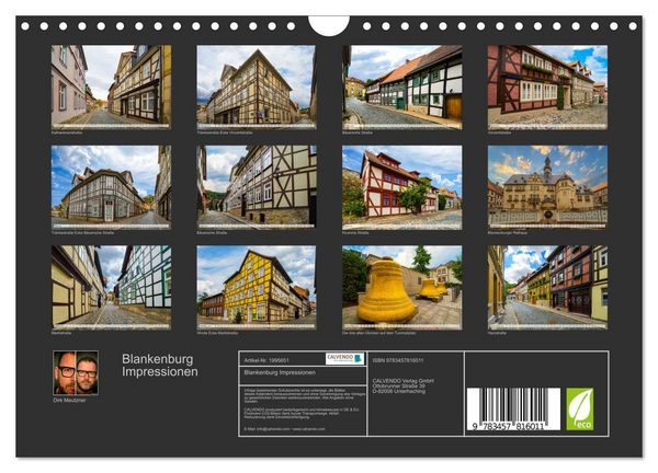 Produktbild: Blankenburg Impressionen (Wandkalender 2026 DIN A4 quer), CALVENDO Monatskalender