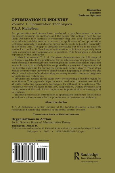 Produktbild: Optimization in Industry