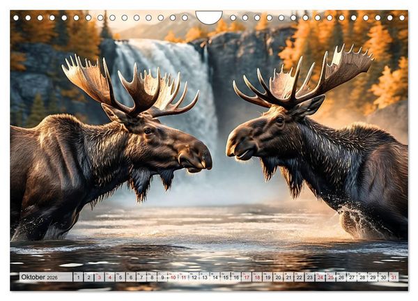Produktbild: Im magischen Reich der Elche (Wandkalender 2026 DIN A4 quer), CALVENDO Monatskalender