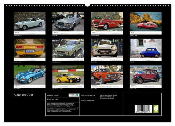 Produktbild: Autos der 70er (hochwertiger Premium Wandkalender 2026 DIN A2 quer), Kunstdruck in Hochglanz