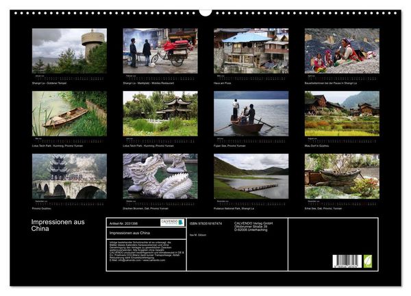 Produktbild: Impressionen aus China (Wandkalender 2026 DIN A2 quer), CALVENDO Monatskalender
