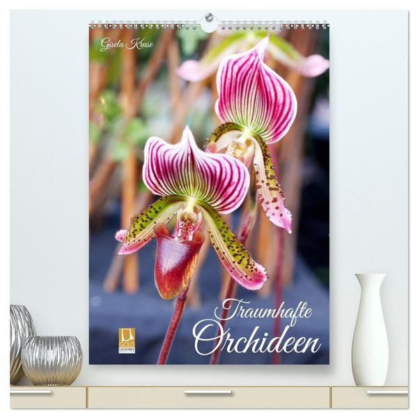 Traumhafte Orchideen (hochwertiger Premium Wandkalender 2024 DIN A2 hoch), Kunstdruck in Hochglanz