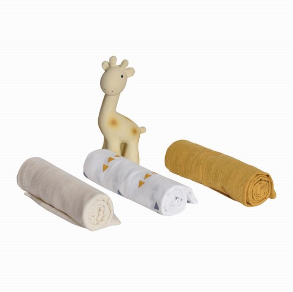 Produktbild: Tikiri - Geschenkset Giraffe mit Rassel Giraffe