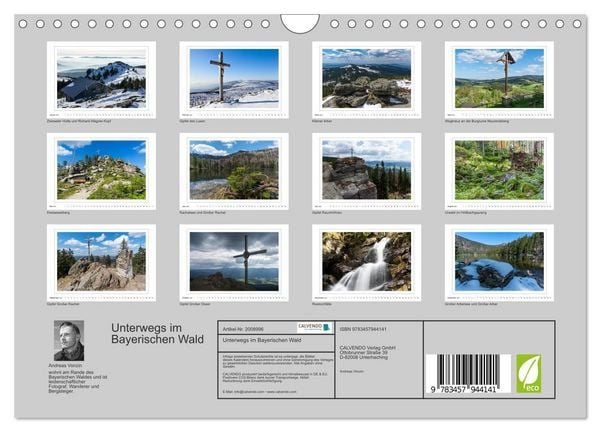 Produktbild: Unterwegs im Bayerischen Wald (Wandkalender 2026 DIN A4 quer), CALVENDO Monatskalender