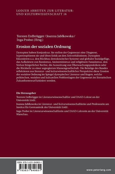 Produktbild: Erosion der sozialen Ordnung