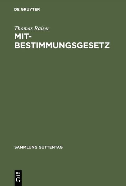 Produktbild: Mitbestimmungsgesetz