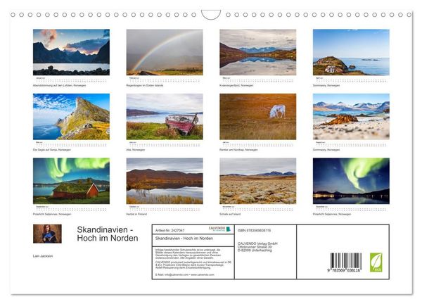 Produktbild: Skandinavien - Hoch im Norden (Wandkalender 2027 DIN A3 quer), CALVENDO Monatskalender