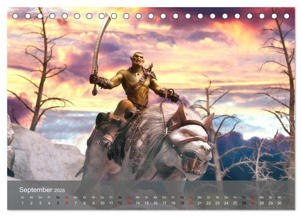 Produktbild: Welt der Orks (Tischkalender 2026 DIN A5 quer), CALVENDO Monatskalender
