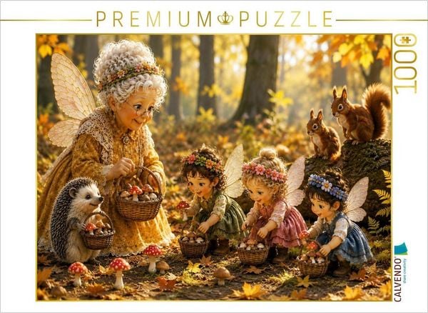 CALVENDO Puzzle Der Tag der Pilzsuche | 1000 Teile Lege-Größe 64 × 48 cm Foto-Puzzle für glückliche Stunden