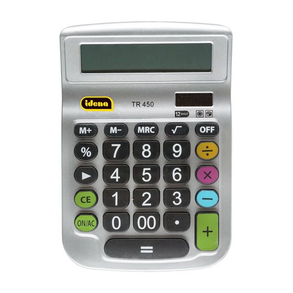 Produktbild: Idena Tischrechner TR450 12-stelliges Display grau