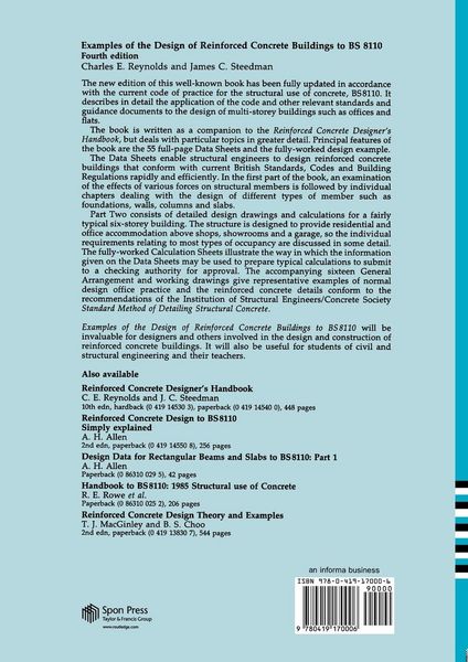 Produktbild: Examples of the Design of Reinforced Concrete Buildings to BS8110