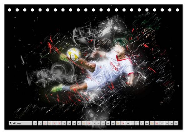 Produktbild: Fu&szlig;ball - extrem (Tischkalender 2026 DIN A5 quer), CALVENDO Monatskalender