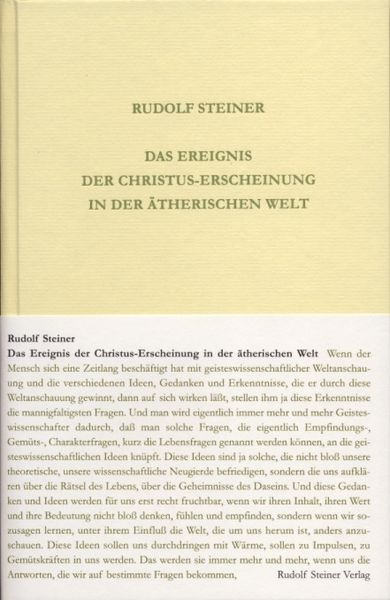 Das Ereignis der Christus-Erscheinung in der ätherischen Welt, Gebundene Ausgabe von Rudolf Steiner, Rudolf Steiner, 978-3-7274-1181-6