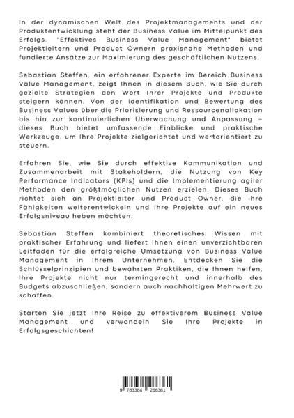 Produktbild: Effektives Business Value Management