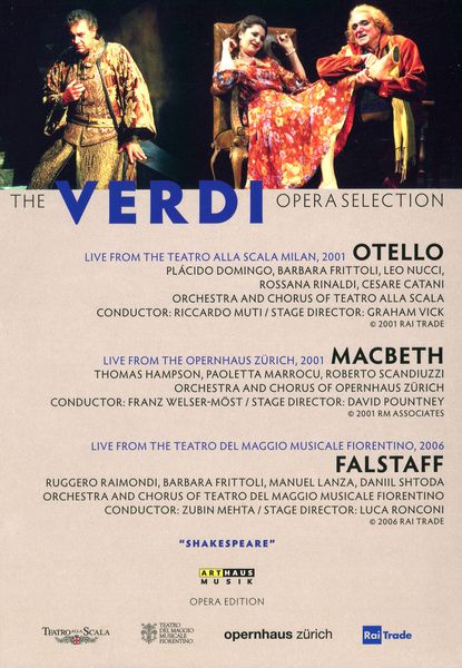 Produktbild: The Verdi Opera Selection [3 DVDs]