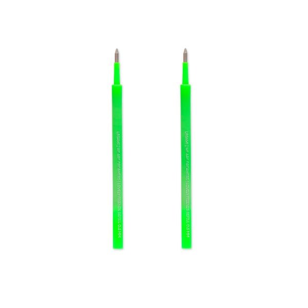 Produktbild: Legami 2 Set mit 2 Ersatzpatronen f&uuml;r Gelstift - Lovely Friends - Neon Gr&uuml;n