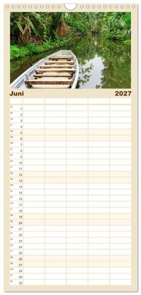 Produktbild: Familienplaner 2027 - Entdecke Ecuador mit 5 Spalten (Wandkalender, 21 x 45 cm) CALVENDO