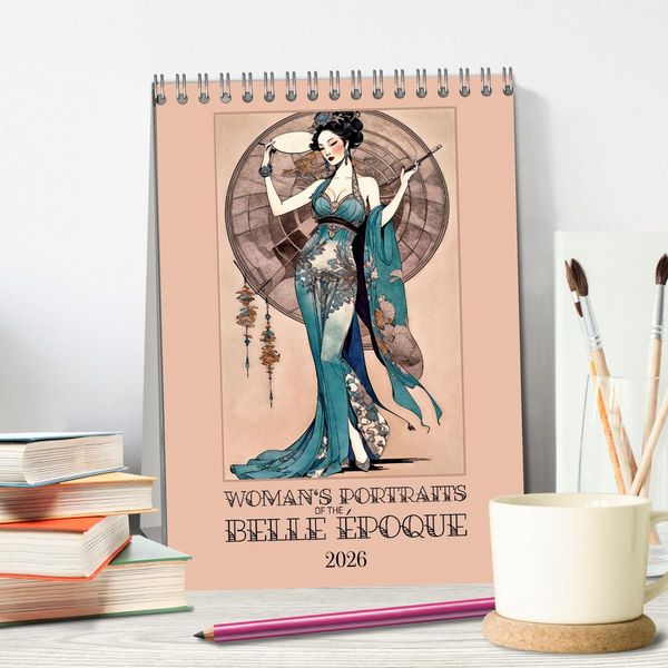 Produktbild: Women's Images of the Belle &Eacute;poque (Desk Calendar 2026 DIN A5 portrait), CALVENDO 12 Month DeskCalendar