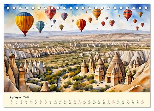 Produktbild: T&uuml;rkei - Land auf zwei Kontinenten (Tischkalender 2026 DIN A5 quer), CALVENDO Monatskalender