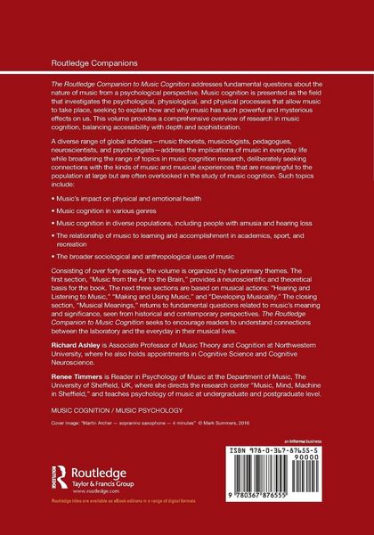 Produktbild: The Routledge Companion to Music Cognition