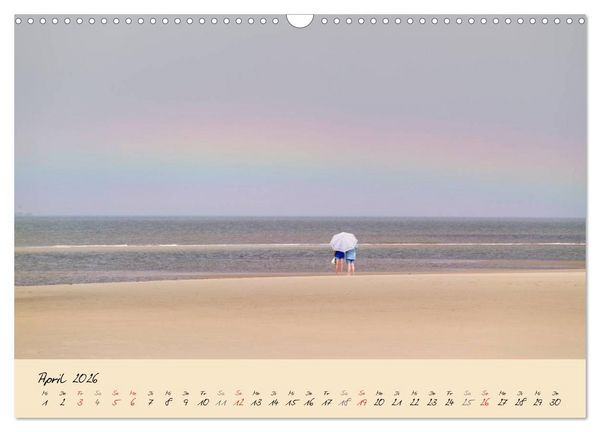 Produktbild: Nordsee &ndash; D&uuml;nen, Sand, Wasser und Wolken (Wandkalender 2026 DIN A3 quer), CALVENDO Monatskalender