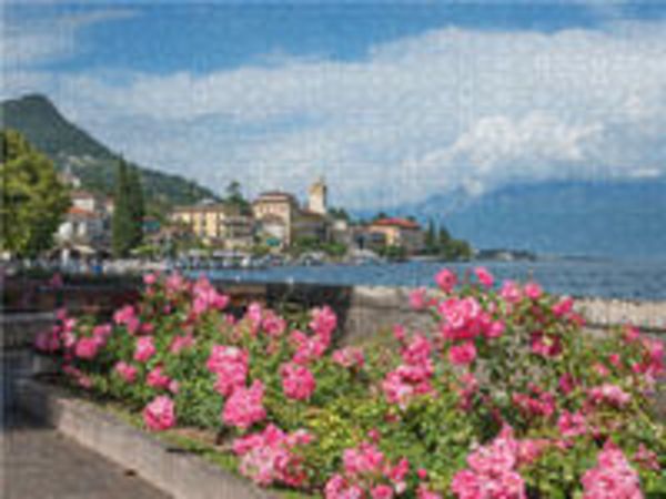 CALVENDO Puzzle Uferpromenade Gardone Riviera | 1000 Teile Lege-Größe 64x48cm Foto-Puzzle für glückliche Stunden