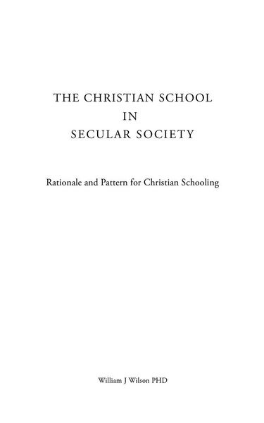 Produktbild: The Christian School in Secular Society