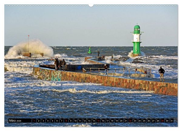 Produktbild: Warnem&uuml;nde und Rostock, Perlen an der Ostsee (Wandkalender 2026 DIN A2 quer), CALVENDO Monatskalender