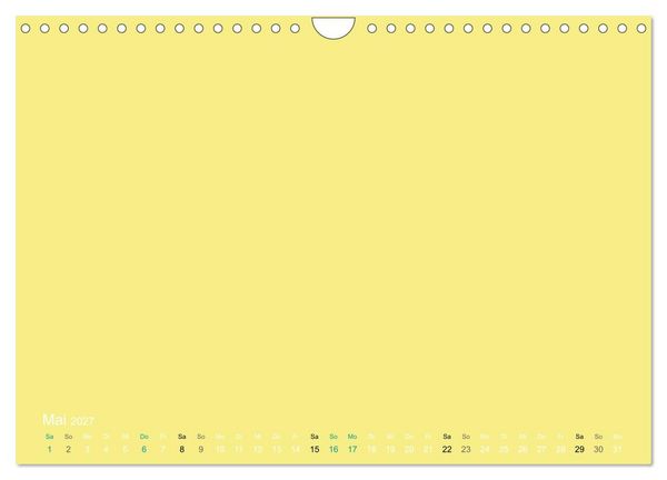 Produktbild: Bastelkalender - Gelb (Wandkalender 2027 DIN A4 quer), CALVENDO Monatskalender