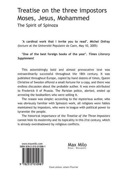 Produktbild: Treatise on the three impostors Moses, Jesus, Mohammed