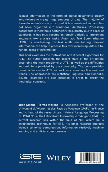 Produktbild: Automatic Text Summarization