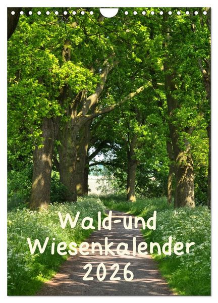Produktbild: Wald- und Wiesenkalender 2026 Planer (Wandkalender 2026 DIN A4 hoch), CALVENDO Monatskalender