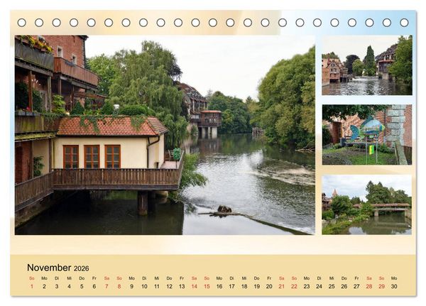 Produktbild: Lauf an der Pegnitz ist bunt (Tischkalender 2026 DIN A5 quer), CALVENDO Monatskalender