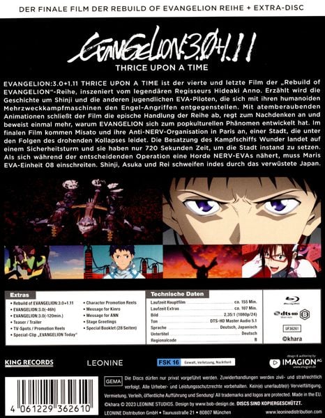 Produktbild: Evangelion: 3.0+1.11 Thrice Upon a Time - Mediabook - Special Edition [2 BRs]