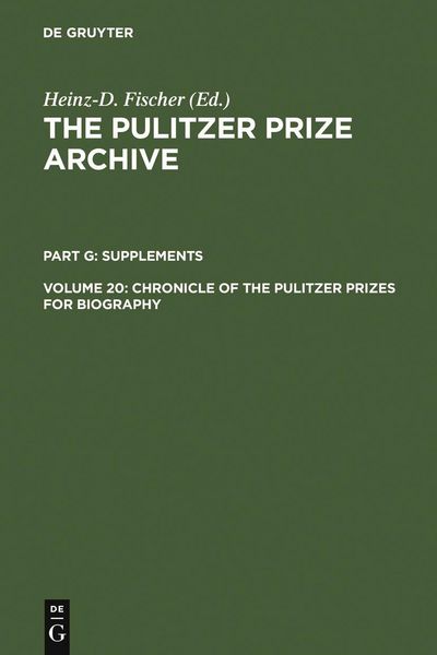 Produktbild: Chronicle of the Pulitzer Prizes for Biography
