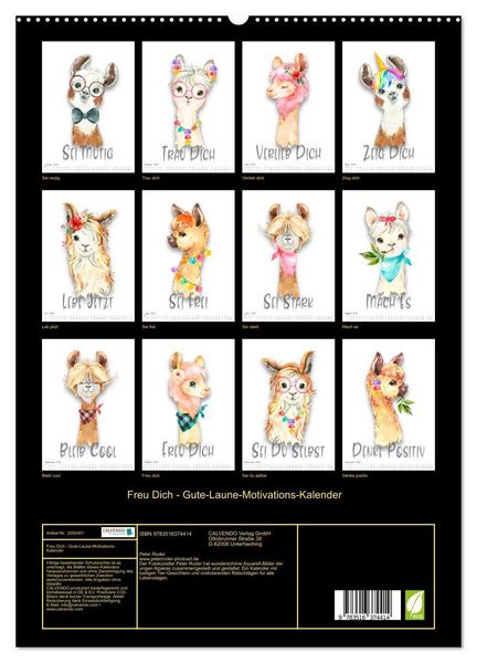 Produktbild: Freu Dich - Gute-Laune-Motivations-Kalender (hochwertiger Premium Wandkalender 2026 DIN A2 hoch), Kunstdruck in Hochglanz