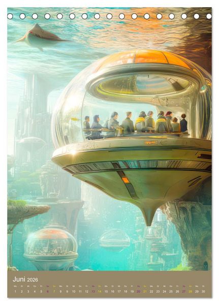 Produktbild: Science-Fiction Zukunftsvisionen (Tischkalender 2026 DIN A5 hoch), CALVENDO Monatskalender