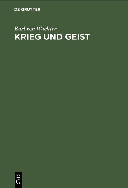 Produktbild: Krieg und Geist