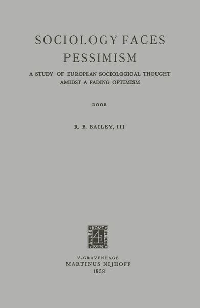 Produktbild: Sociology Faces Pessimism