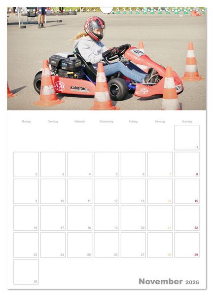 Produktbild: Slalomkart - Gas, Gas, Vollgas! 2026 (Wandkalender 2026 DIN A3 hoch), CALVENDO Monatskalender