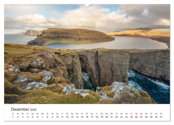 Produktbild: F&Auml;R&Ouml;ER INSELN - Herbstlichter (hochwertiger Premium Wandkalender 2026 DIN A2 quer), Kunstdruck in Hochglanz