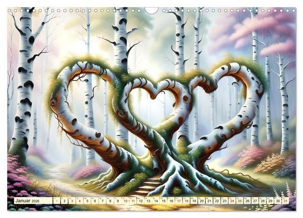 Produktbild: Birken Liebensw&uuml;rdige B&auml;ume (Wandkalender 2026 DIN A3 quer), CALVENDO Monatskalender