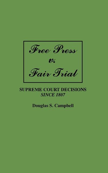 Produktbild: Free Press V. Fair Trial