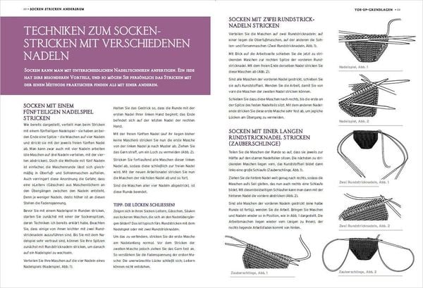Socken stricken andersrum - Von der Spitze zum Bündchen. Die geniale Methode für passgenaues Stricken