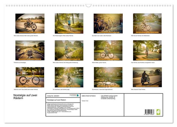 Produktbild: Nostalgie auf zwei R&auml;dern (Wandkalender 2027 DIN A2 quer), CALVENDO Monatskalender