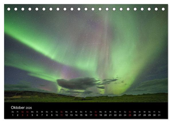 Produktbild: Island - Iceland - &Iacute;sland (Tischkalender 2026 DIN A5 quer), CALVENDO Monatskalender