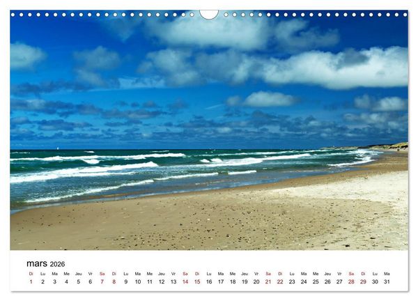 Produktbild: Dunes et mer - Une exp&eacute;rience nature (Calendrier mural 2026 DIN A3 vertical), CALVENDO calendrier mensuel