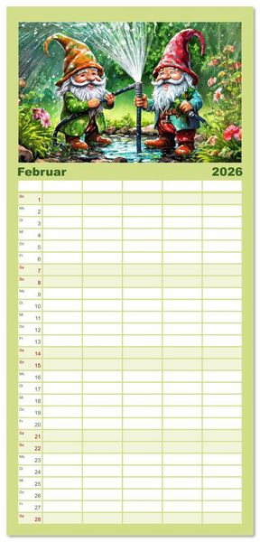 Produktbild: Familienplaner 2026 - Wichtelwelten - Ein Jahr im Verborgenen mit 5 Spalten (Wandkalender, 21 x 45 cm) CALVENDO